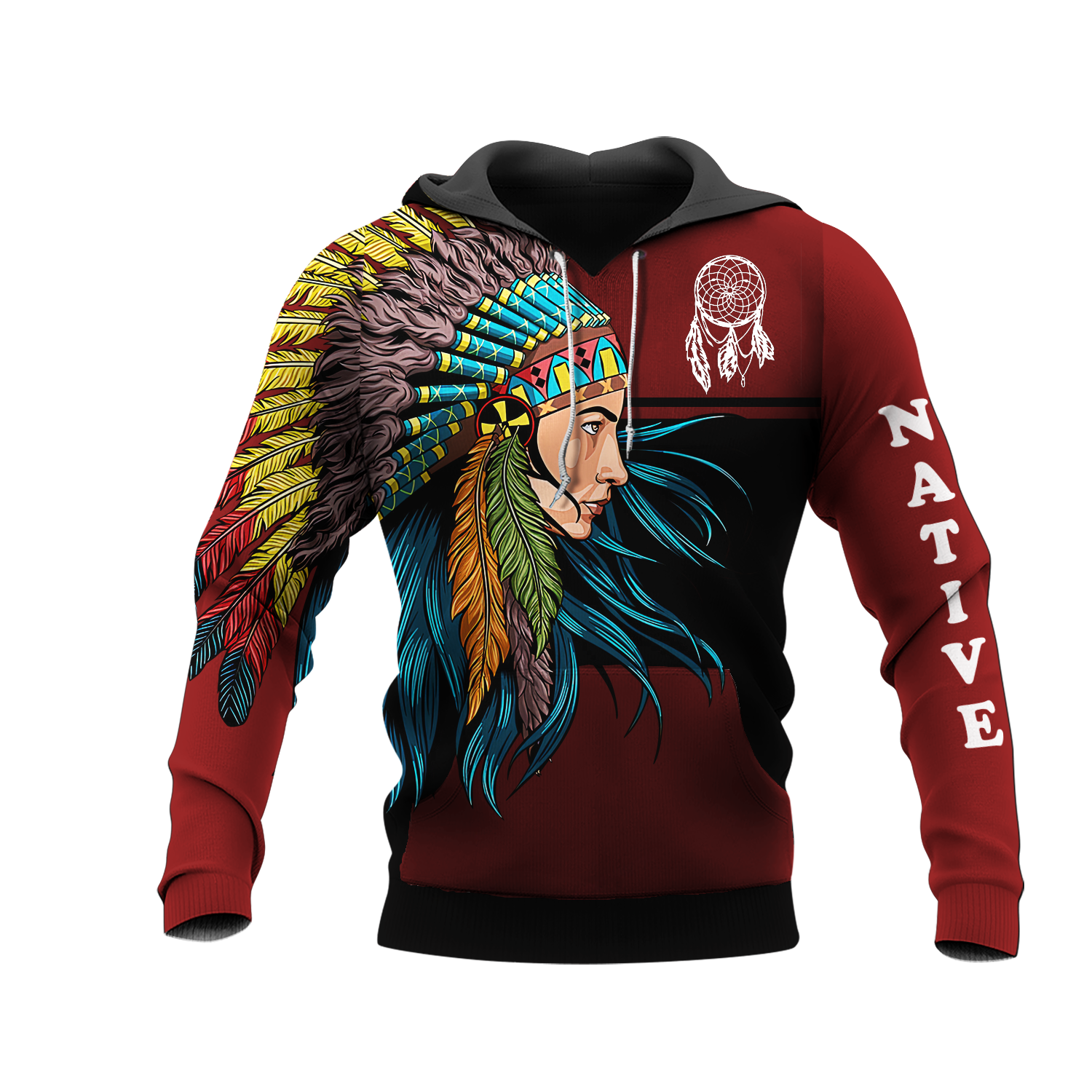 Powwow StoreHD000141 Native American Pride  3D Hoodie