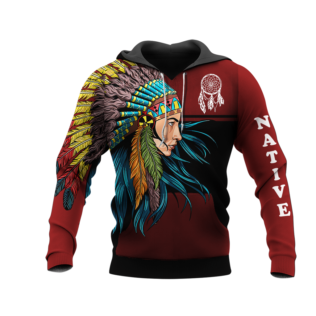 Powwow StoreHD000141 Native American Pride  3D Hoodie