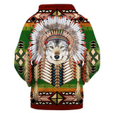 Powwow Store gb nat00374 headdress wolf native 3d hoodie