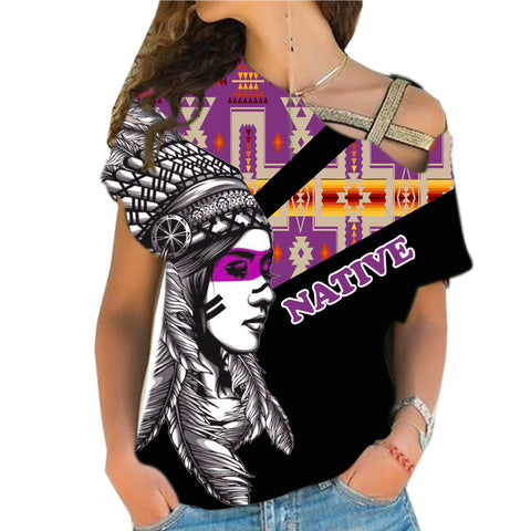 CRS0001241 Native American Cross Shoulder Shirt