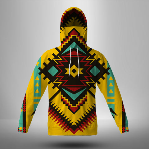 Powwow Store gb nat00413 abstract geometric ornament 3d hoodie with mask