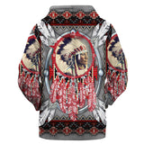 Powwow Store gb nat00372 chief gray pattern native 3d hoodie