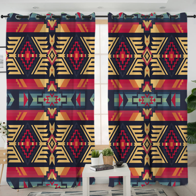 Powwow StoreLVR0041 Pattern Native American Living Room Curtain