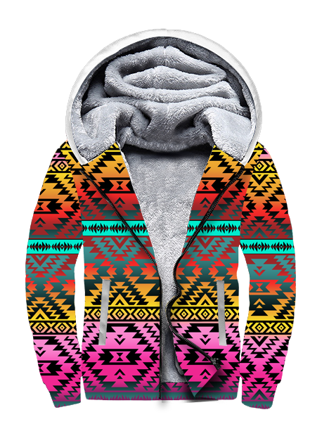SFH0025 Full Color Light Pattern Native 3D Fleece Hoodie