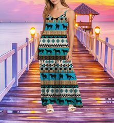 Powwow StoreMXD00041 Pattern Native Maxi Dress