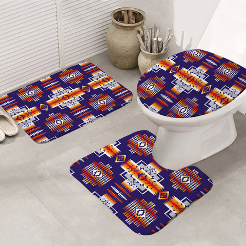 Powwow Store gb nat0004 purple pattern native american bathroom mat 3 pieces