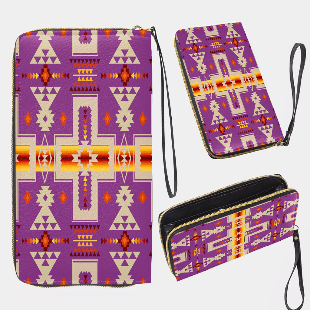 Powwow StoreGBNAT0006207 Pattern Native Long Portable Wallet