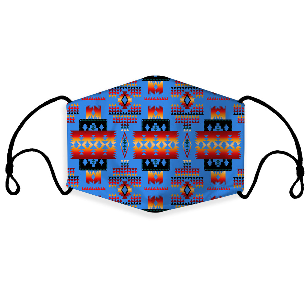 GB-NAT00046-13 Navy Tribes Pattern Native American 3D Mask (with 1 filter)