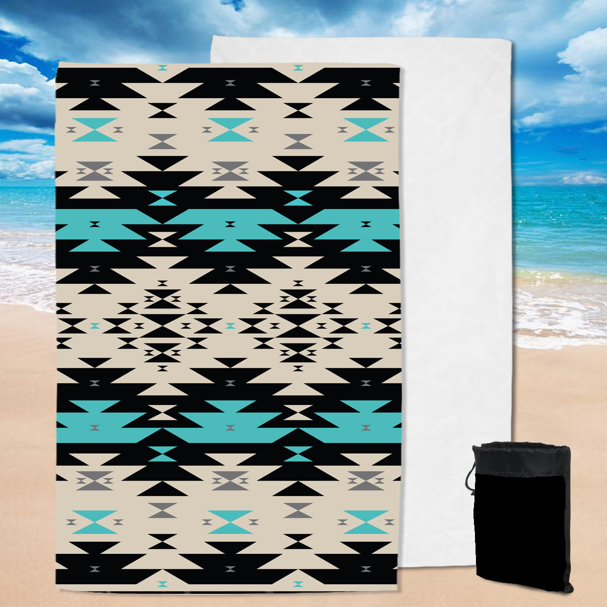 Powwow Store gb nat00606geometric seamless pattern pool beach towel