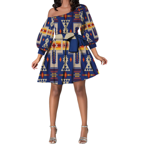 Powwow StoreGBNAT0006204 Pattern Native Lovely Women Dress