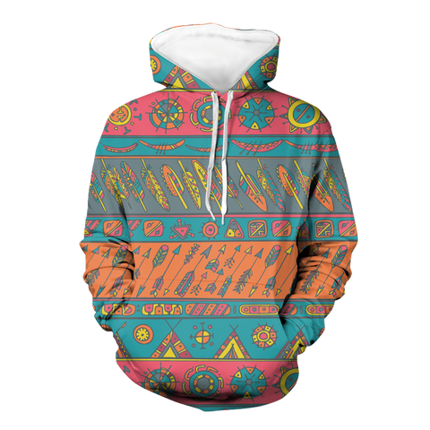 Powwow StoreHD000269 Pattern Native Pride 3D Hoodie