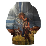 Chief Hunting Spear Native American All Over Hoodie no link