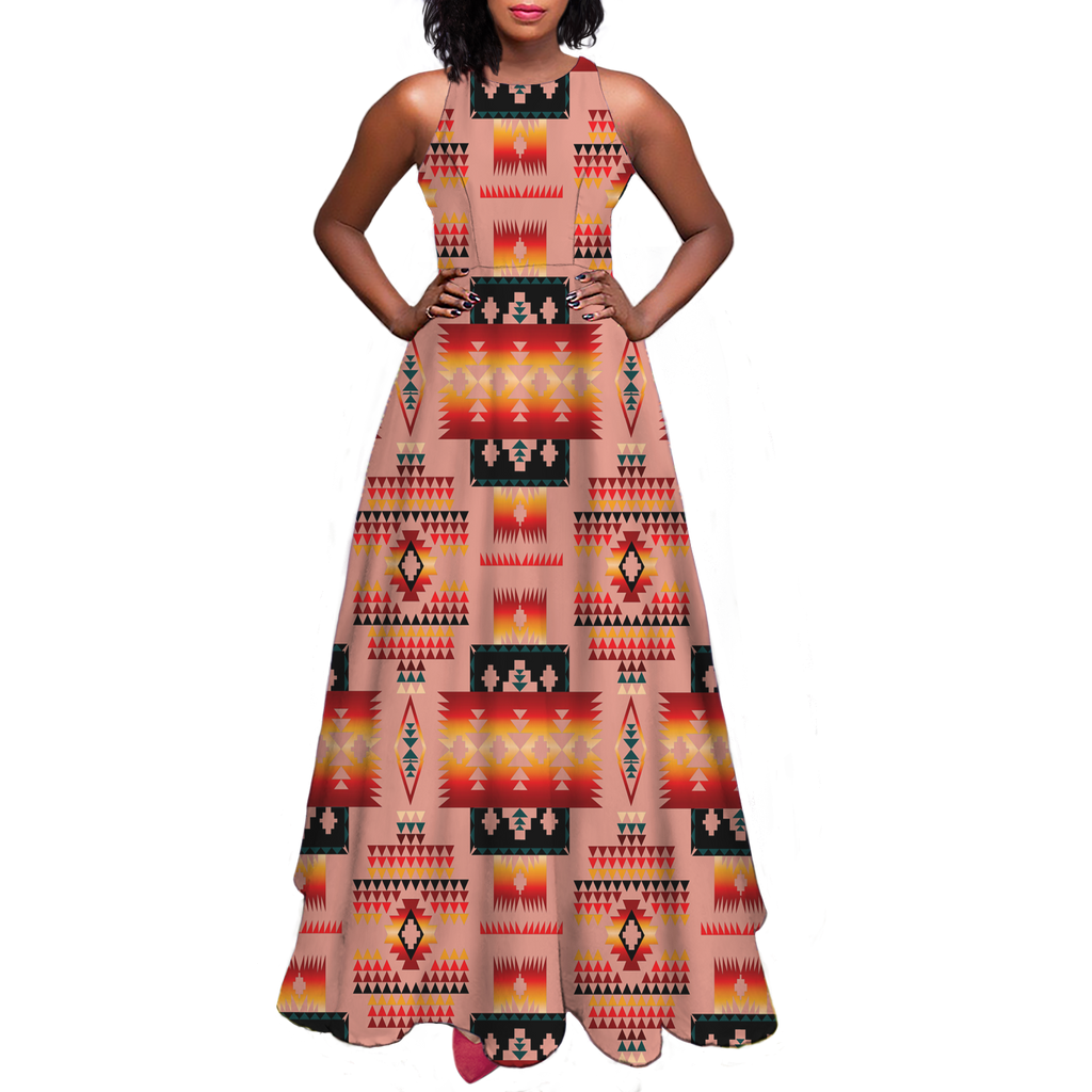 Powwow StoreGBNAT0004616 Pattern Native Sleeveless Aline skirt