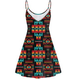 Powwow Store gb nat00046 02 black native tribes pattern native american strings dress