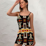 Powwow Store gb nat00062 01 tribe design fitted slip dress