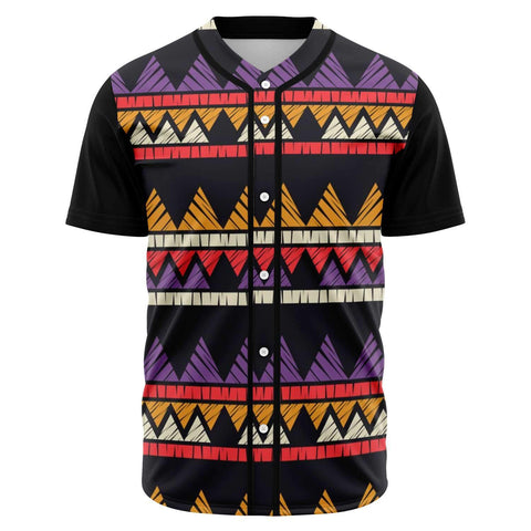 Ethnic Boho Seamless Native American Baseball Jersey - Powwow Store