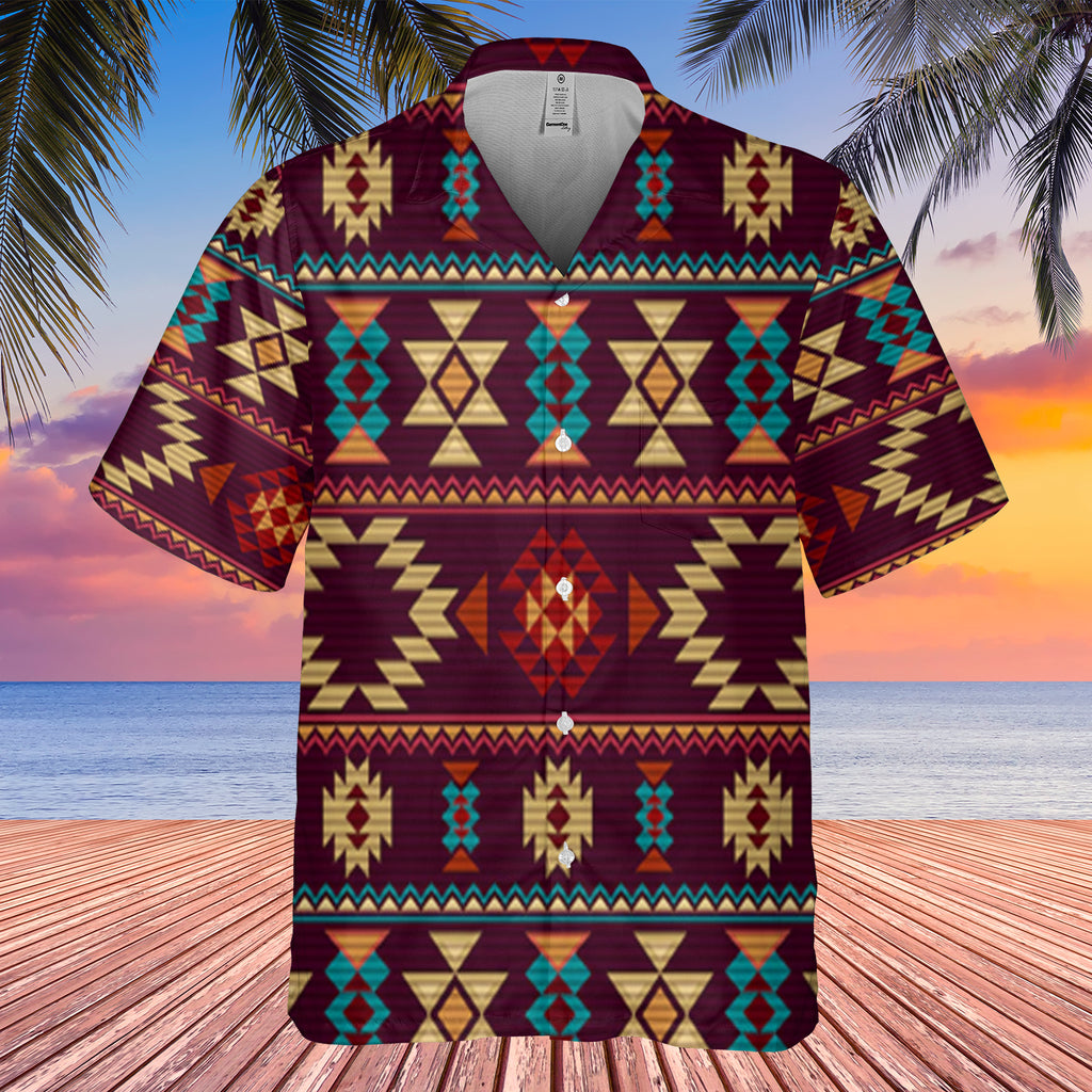 Powwow StoreGBHW00067 Pattern Native Hawaiian Shirt 3D