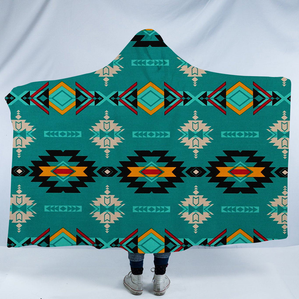 HDB043 Pattern Native American Design Hooded Blanket
