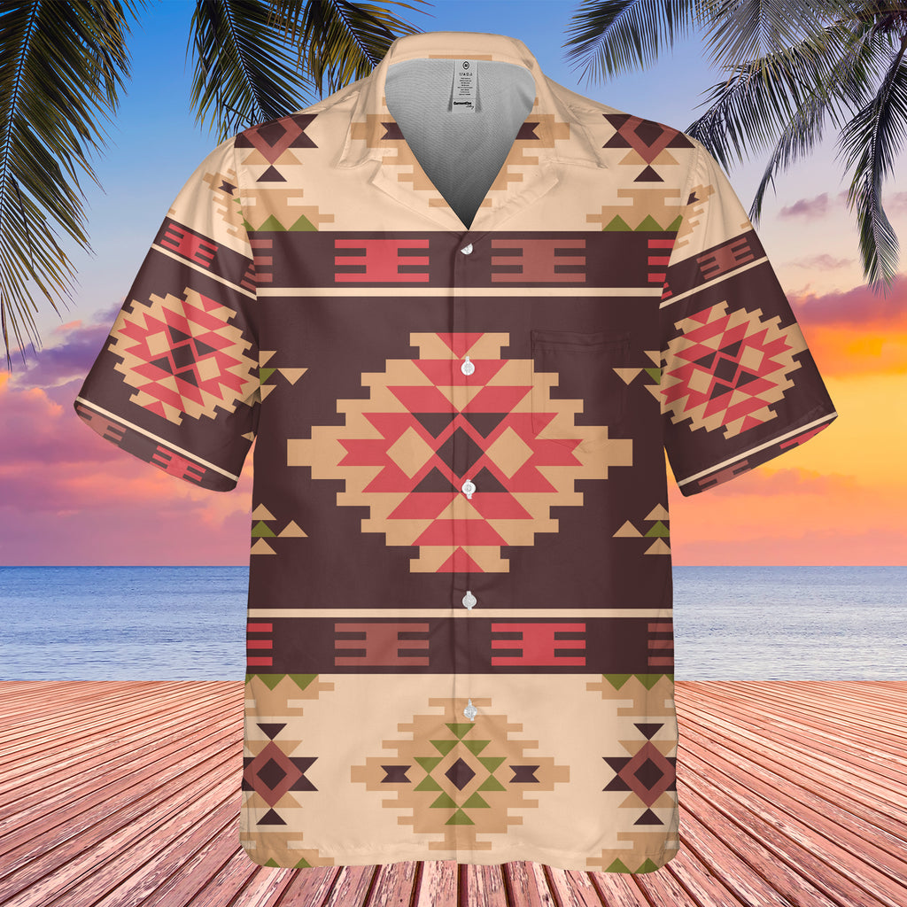 Powwow StoreGBHW00066 Pattern Native Hawaiian Shirt 3D