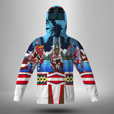 Powwow Store gb nat00492 horse costumes 3d hoodie with mask