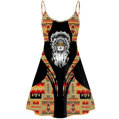 STD0044 Pattern Native American Strings Dress