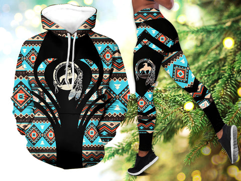 Powwow StoreHLS0065 Pattern  Native 3D Hoodie Legging Set