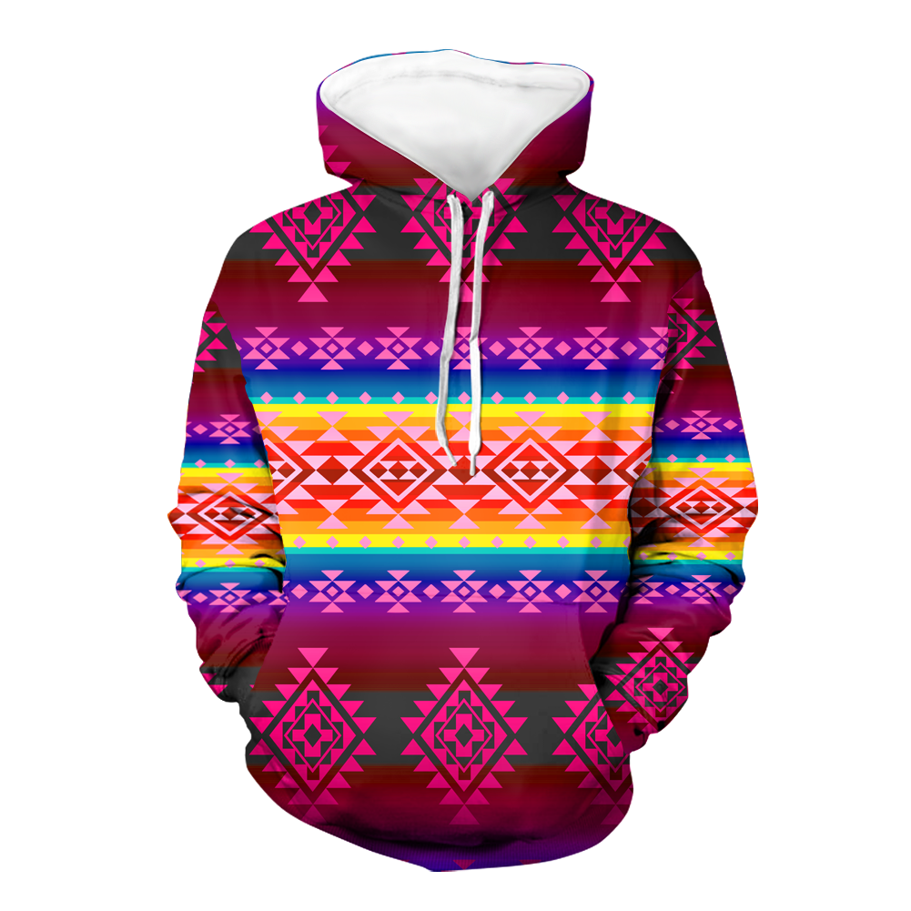 Powwow StoreGBNAT0068007 Pattern Native American Pride  3D Hoodie