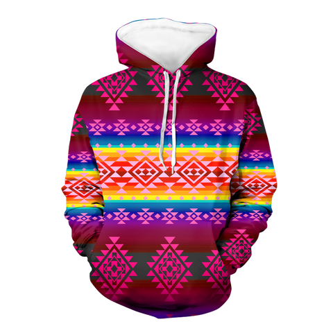 Powwow StoreGBNAT0068007 Pattern Native American Pride  3D Hoodie