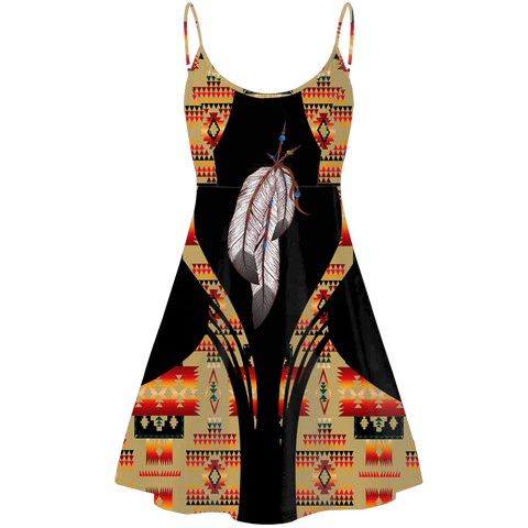 STD0043 Pattern Native American Strings Dress