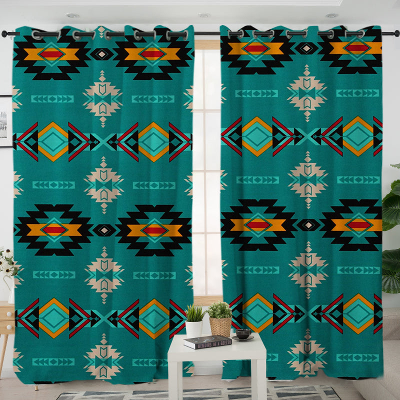 Powwow StoreLVR0035 Pattern Native American Living Room Curtain