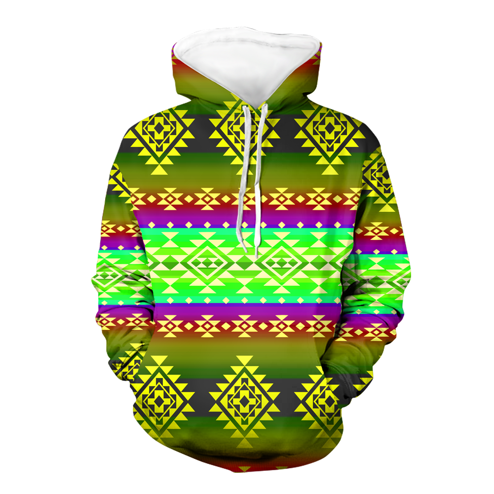 Powwow StoreGBNAT0068005 Pattern Native American Pride  3D Hoodie