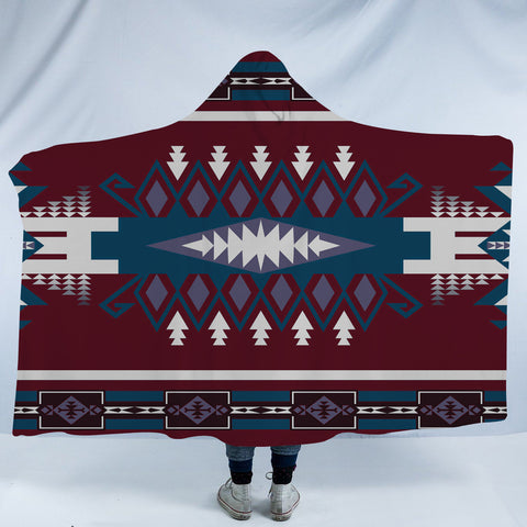 HDB061 Pattern Native American Design Hooded Blanket