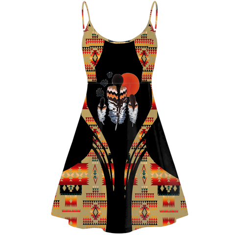 STD0042 Pattern Native American Strings Dress