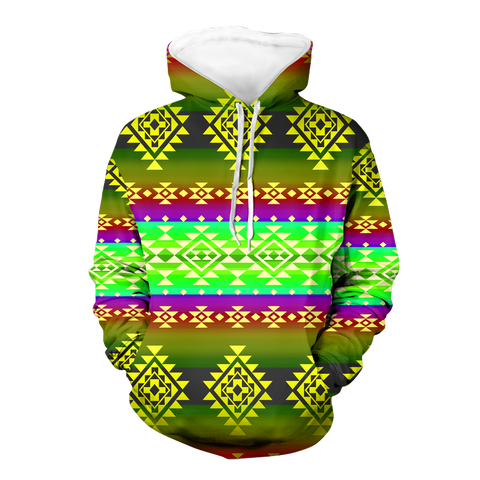 Powwow StoreGBNAT0068005 Pattern Native American Pride  3D Hoodie