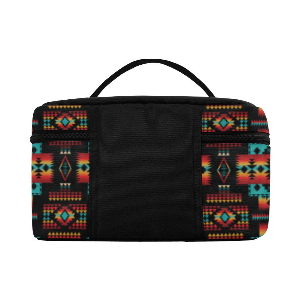 GB-NAT00046-02 Black Native Tribes Pattern Native American Isothermic Bag - Powwow Store