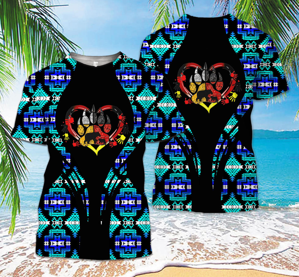 Powwow StoreTS0082 Pattern Native American 3D TShirt