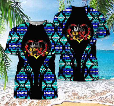 TS0082 Pattern Native American 3D T-Shirt