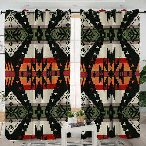 LVR0032 Pattern Native American Living Room Curtain