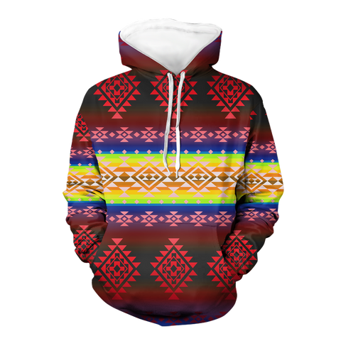 Powwow StoreGBNAT0068004 Pattern Native American Pride  3D Hoodie