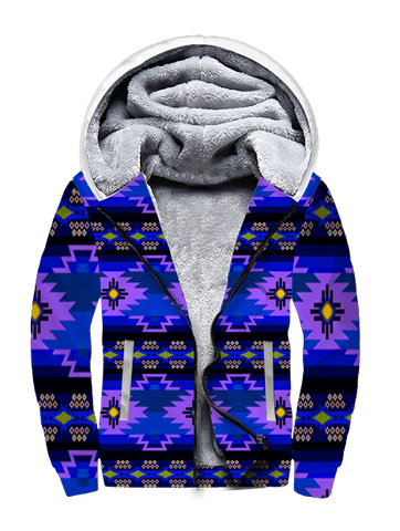 SFH0027 Blue  Pattern Native 3D Fleece Hoodie