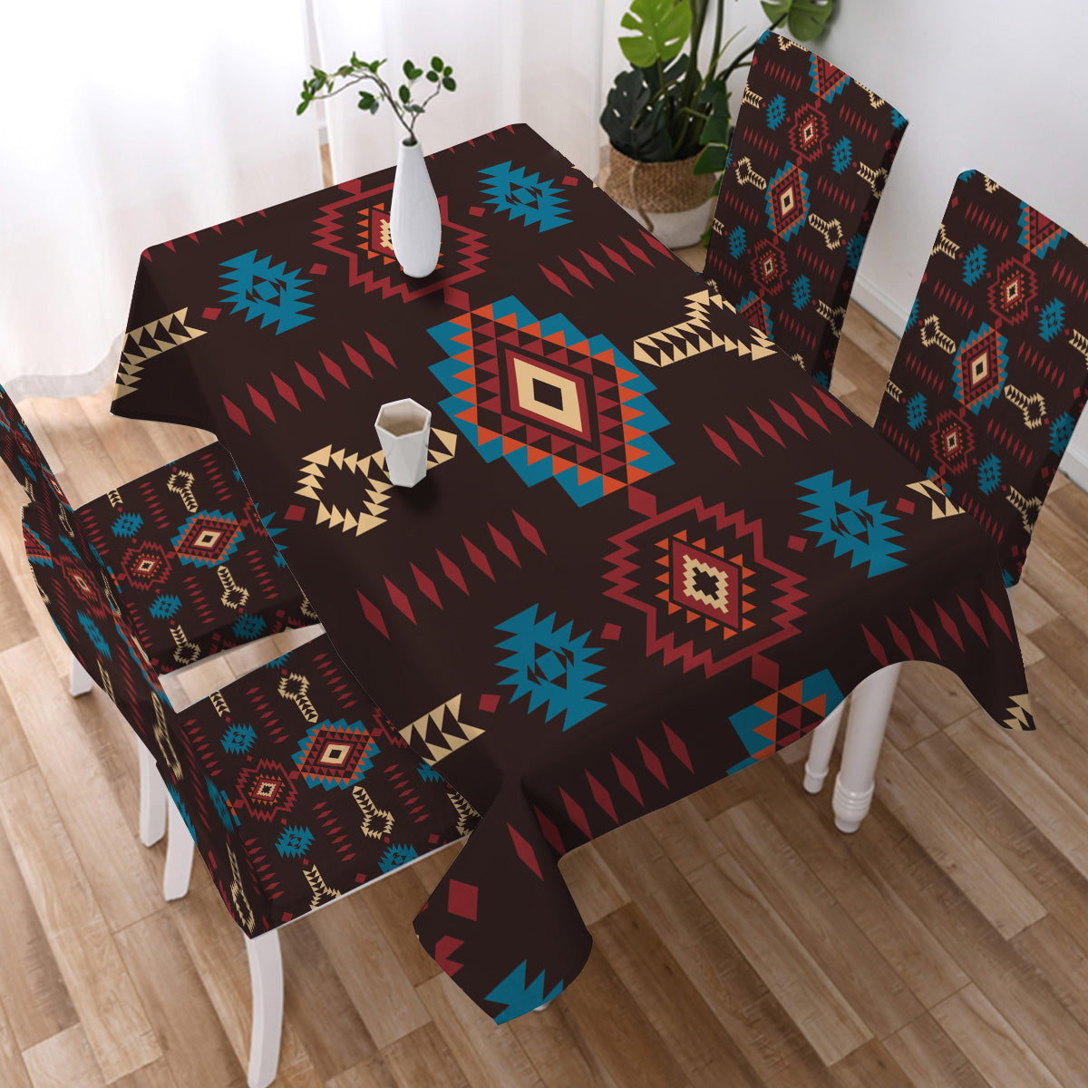 Powwow StoreTBC0029 Pattern Tribal Native Tablecloth