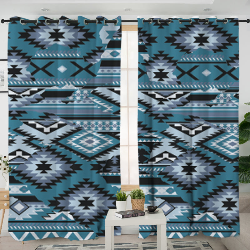 Powwow StoreLVR0053 Pattern Native American Living Room Curtain