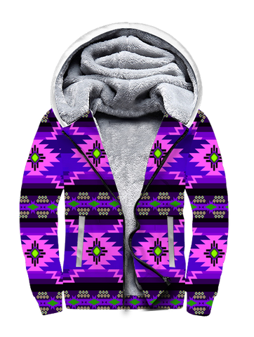 SFH0027 Purple Pattern Native 3D Fleece Hoodie