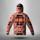 Powwow Store gb nat00046 16 tan tribe pattern native american 3d hoodie with mask