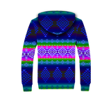 Powwow Storesfh0028 blue light pattern native 3d fleece hoodie