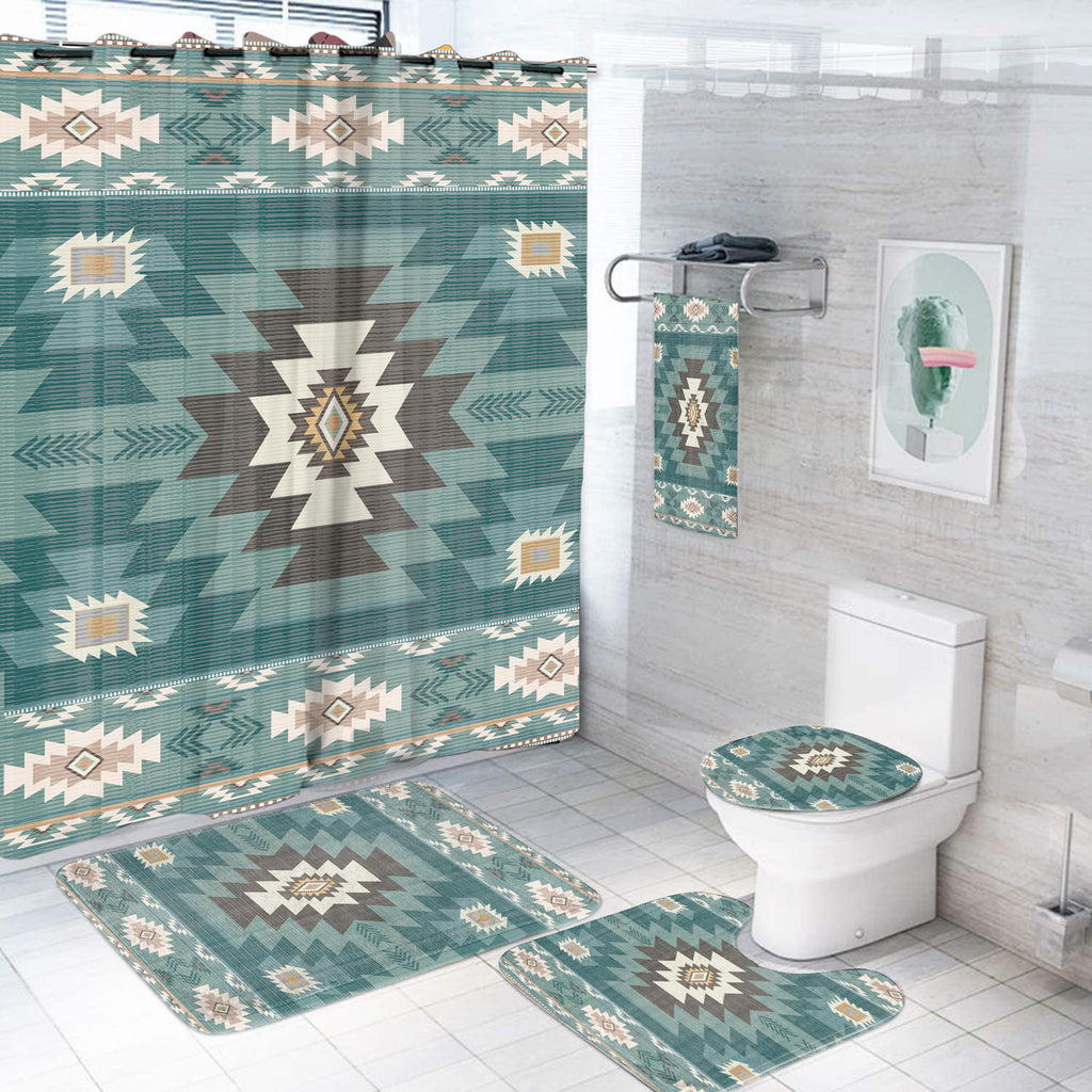 Powwow StoreBS000122 Pattern Native American Bathroom Set