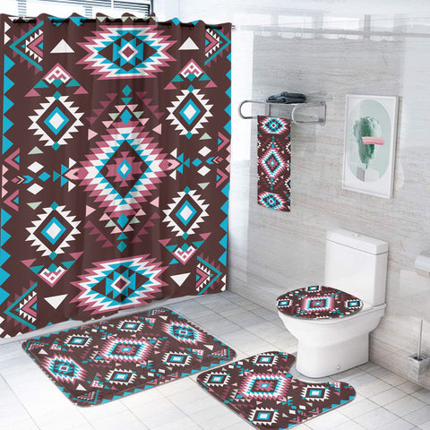 BS-000121 Pattern Native American Bathroom Set