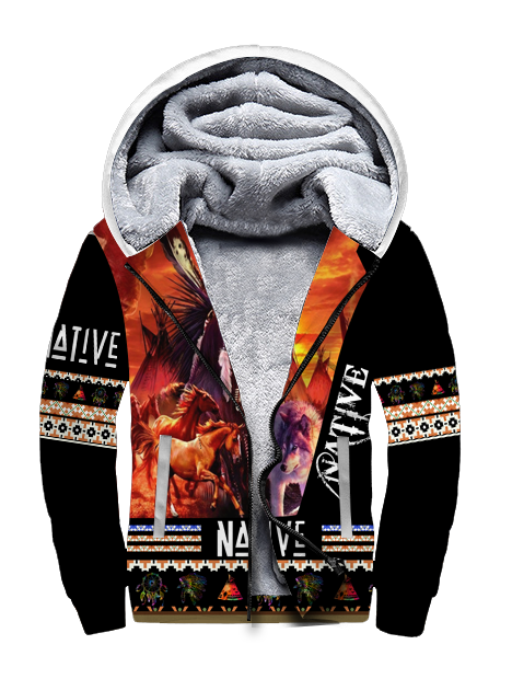 Powwow Storesfh0028 native american 3d fleece hoodie