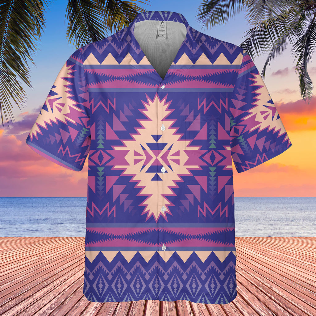 Powwow StoreGBHW00060 Pattern Native Hawaiian Shirt 3D