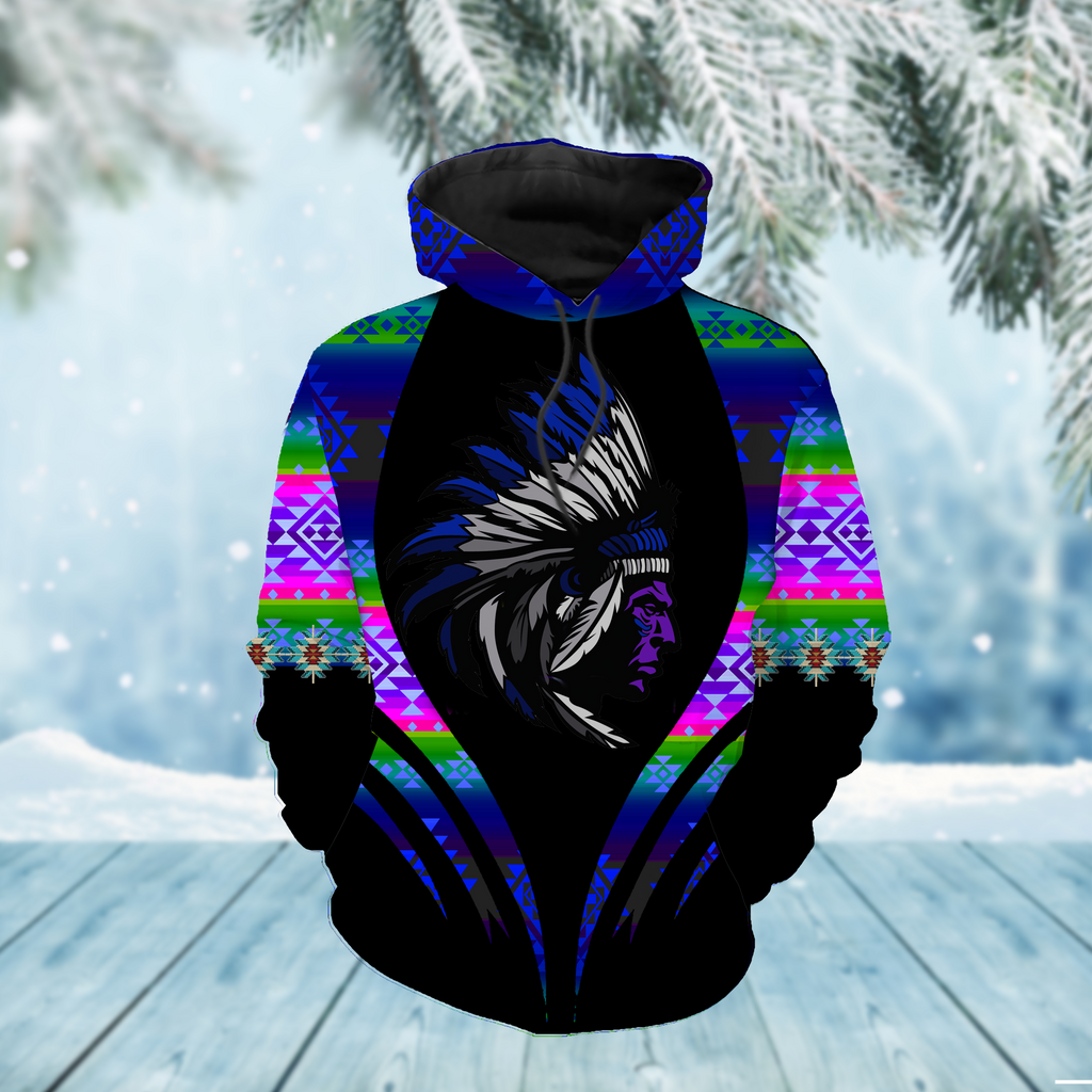 Powwow StoreHD00018 Native American Pride  3D Hoodie